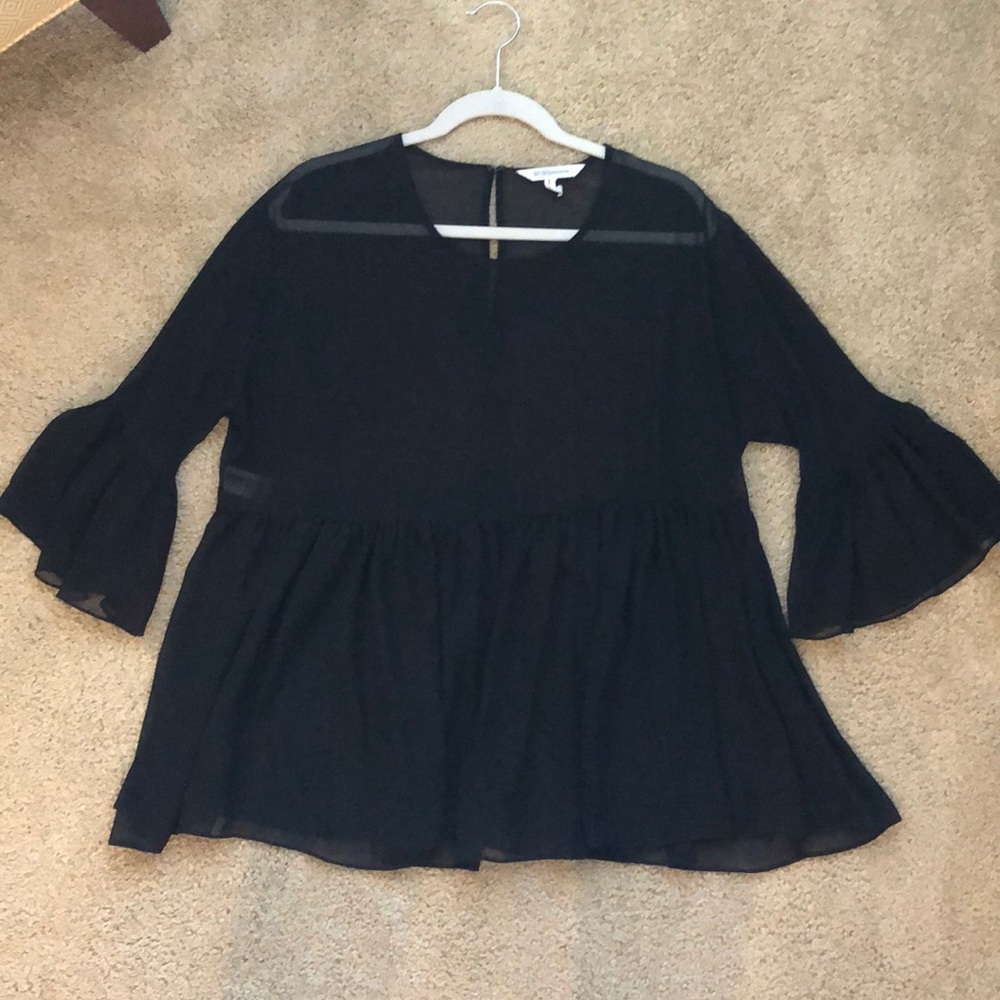 BCBGeneration sheer black blouse. Size M.